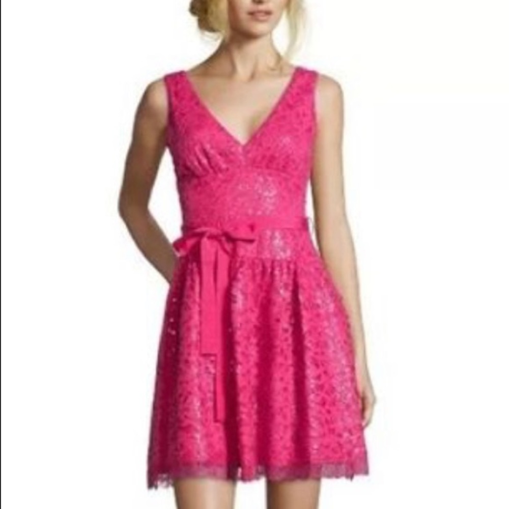 BCBG Max Azria Hot Pink Cocktail Dress